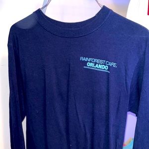 Rainforest Cafe Orlando  navy blue long sleeve. Men’s Small